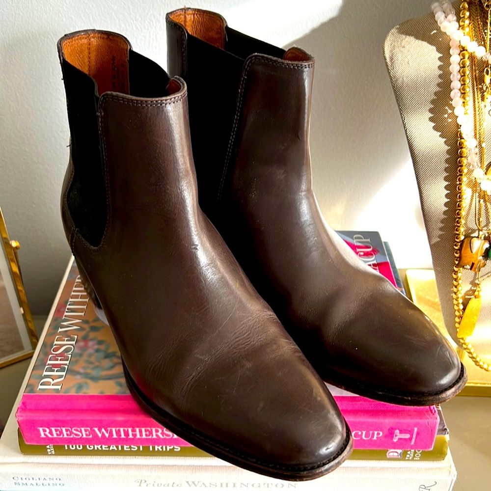 Brown Frye Chelsea Boots